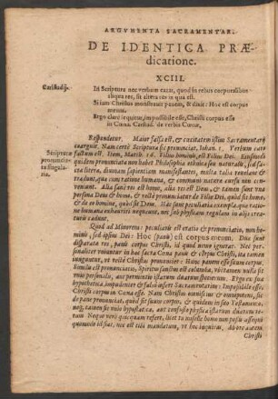 De Identica Praedicatione.