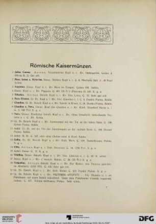 Römische Kaisermünzen (Nr. 1-57)