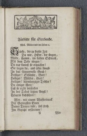 Fürbitte für Sterbende.