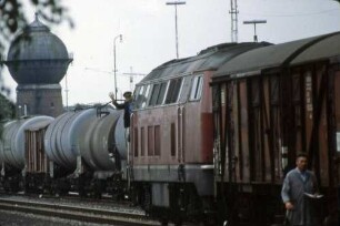 Crailsheim Lok Baureihe 215 Rangierfahrt Lokführer Rangierer
