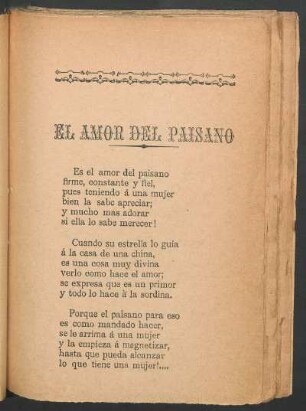 El amor del paisano