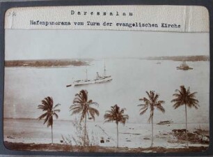 Daressalam. Hafenpanorama vom Turm der evangelischen Kirche