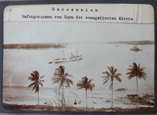 Dar es Salaam. Harbour panorama from the tower of the Protestant church