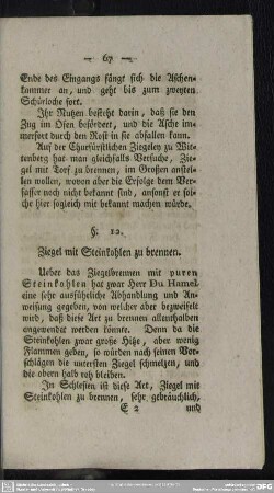 § 12. Ziegel mit Steinkohlen zu brennen