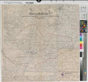 Stadtlohn (Amt) Übersichtskarte Schulverbände um Stadtlohn 1919 1 : 25 000 65 x 66,5 Einzeichnung in Meßtischblatt Oberpräsidium Münster Nr. 2203a