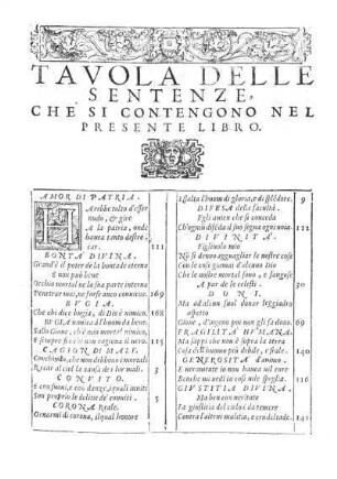 Tavolo Delle Sentenze, Che Si Contengono Nel Presente Libro.