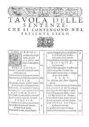 Tavolo Delle Sentenze, Che Si Contengono Nel Presente Libro.