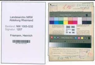 Entnazifizierung Heinrich Friemann , geb. 15.02.1891 (Verbandsbaurat)