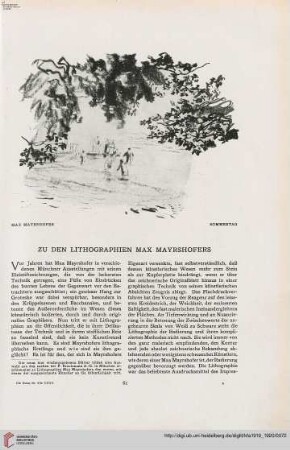 35: Zu den Lithographien Max Mayrshofers