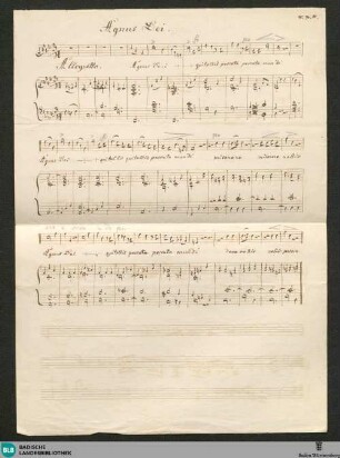 Agnus Dei - JWK Mus.Ms. 16 : V, org; f; StrK WoO 6.13