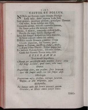 Castor et Pollux. [ ... mit Abbildungsbeschreibung].