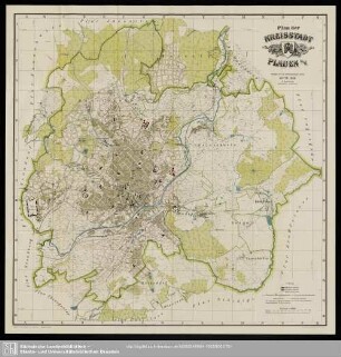 Plan der Kreisstadt Plauen