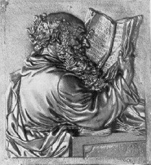 Wandrelief mit der Darstellung eines Gelehrten