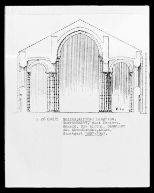 Moirax, Querschnitt durch das Langhaus der Kirche Notre-Dame