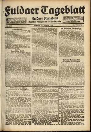 Ausgabe vom Mittwoch, den 12. Oktober 1921.