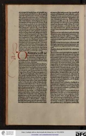 Dalmatica est vestis qua modo utuntur omnes dyaconi ex consuetudine in solennitatibus...