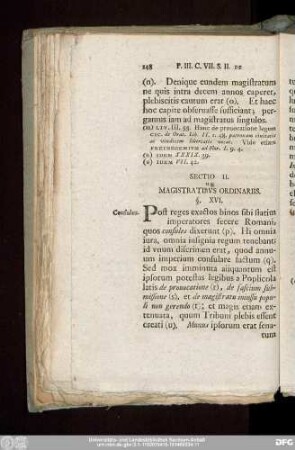 Sectio II. De Magistratibus Ordinariis.