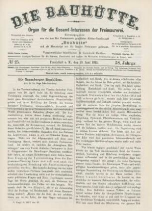 No. 25. Frankfurt a. M., den 19. Juni 1915. 58. Jahrgang.