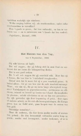 IV. Het Nieuws van den dag, van 6 September, 1888