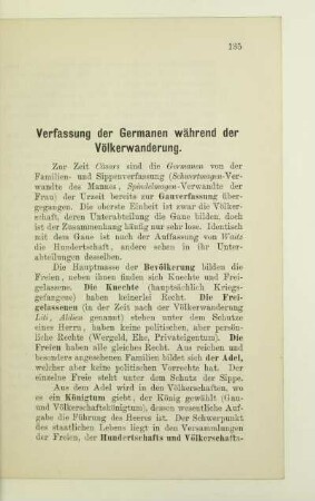 Verfassung der Germanen während der Völkerwanderung