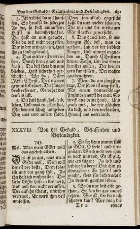 XXXVIII. Von der Geduld, Gelassenheit und Beständigkeit. - XLII. Vom Hauß- und Ehestand.