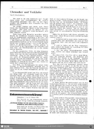 Uhrmacher und Verkäufer