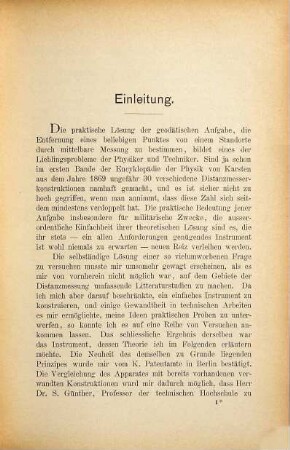 Theorie eines einfachen Entfernungsmessers