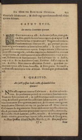 Caput XVIII. De merito bonorum operum.