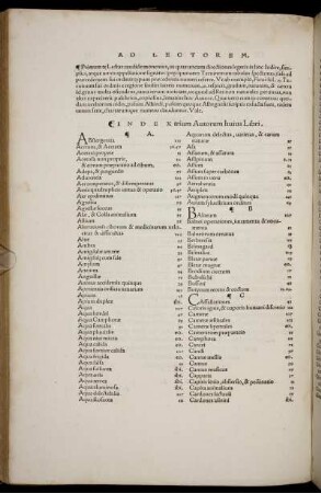 Index trium Autorum huius Libri