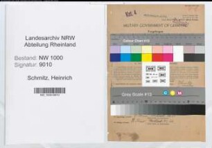 Entnazifizierung Heinrich Schmitz, geb. 28.10.1902 (Kaufm.Angest.)
