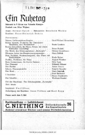 Ein Ruhetag