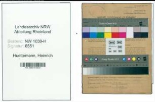 Entnazifizierung Heinrich Huettemann , geb. 09.02.1914 (Landwirt)