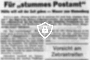 Für "stummes Postamt"