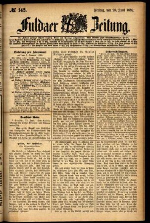 Ausgabe vom Freitag, den 23. Juni 1882.