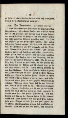 29. Die Turteltaube, Columba turtur.