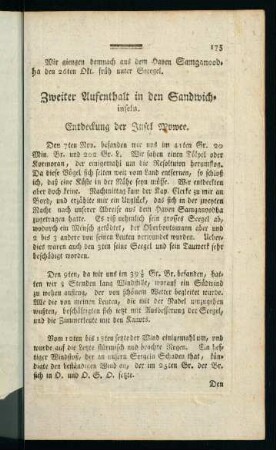 175-178, Zweiter Aufenthalt in den Sandwichinseln. Entdeckung der Insel Mowee
