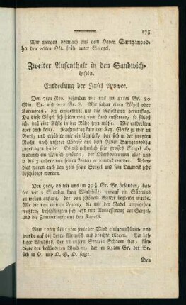 175-178, Zweiter Aufenthalt in den Sandwichinseln. Entdeckung der Insel Mowee