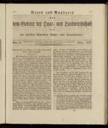 Nro. 14. März 1825.