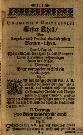 Gnomonica universalis, oder Ausführliche Beschreibung der Sonnen-Uhren
