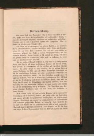 Vorbemerkung