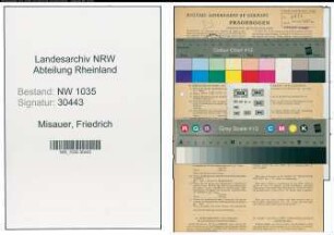 Entnazifizierung Friedrich Misauer , geb. 18.07.1901 (Bergmann)