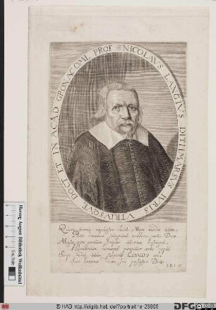 Bildnis Nicolaus Lang(ius)
