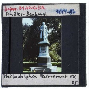 Philadelphia, Fairmount Park, Manger, Schiller-Denkmal