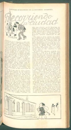 Recoviendo la ciudad : Baedeker humorístico de la República Argentina