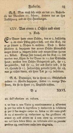 XXV. Von einem 1. Ochsen und einer 2. Kuh