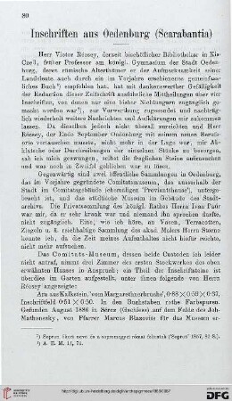 12: Inschriften aus Oedenburg (Scarabantia)