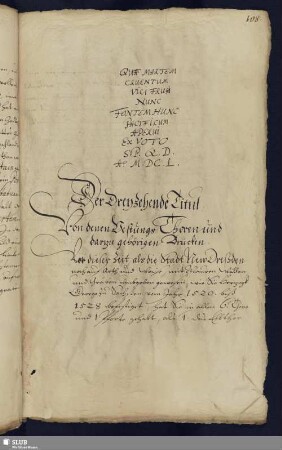 13. Titul. Von denen Vestungs Thoren und darzu gehörigen Brücken.