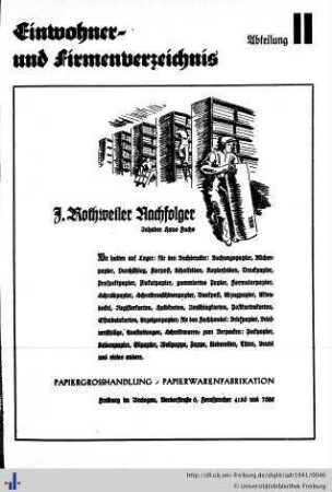 Abteilung II. Einwohner- und Firmenverzeichnis.