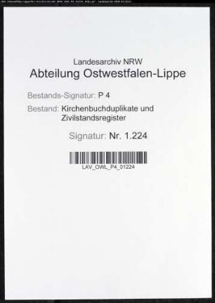 Kirchenbuchduplikat der evangelisch-reformierten Stadtgemeinde Iserlohn (GHT 1864). (Gemeinde: Iserlohn, evangelisch-reformierte Stadtgemeinde)
