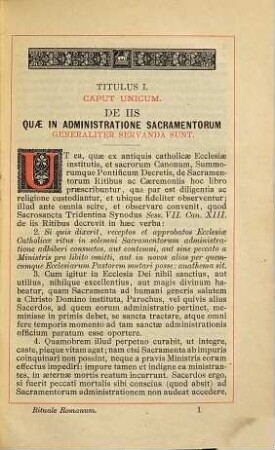 Rituale Romanum : Pauli V.pontificis maximi jussu editum et a Benedicto XIV. auctum et castigatum cui novissima accedit benedictionum et instructionum appendix